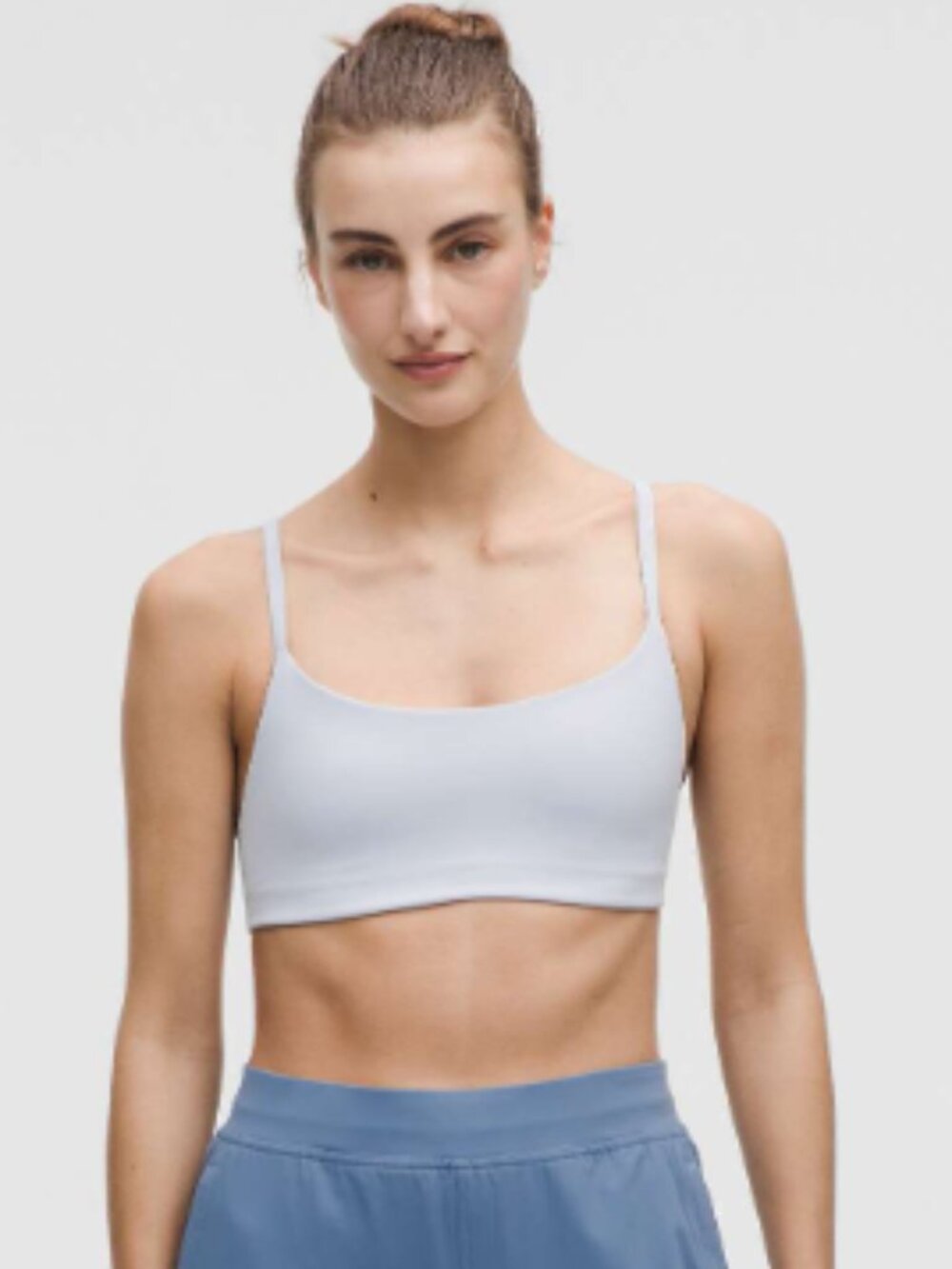 Lululemon Wunder Train Strappy Racer Sports Bra Light Support, White - Size 2
